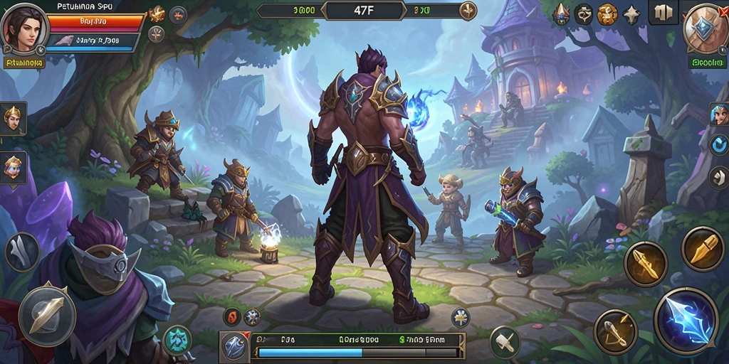 Tampilan gameplay seru di dunia fantasi 47F.