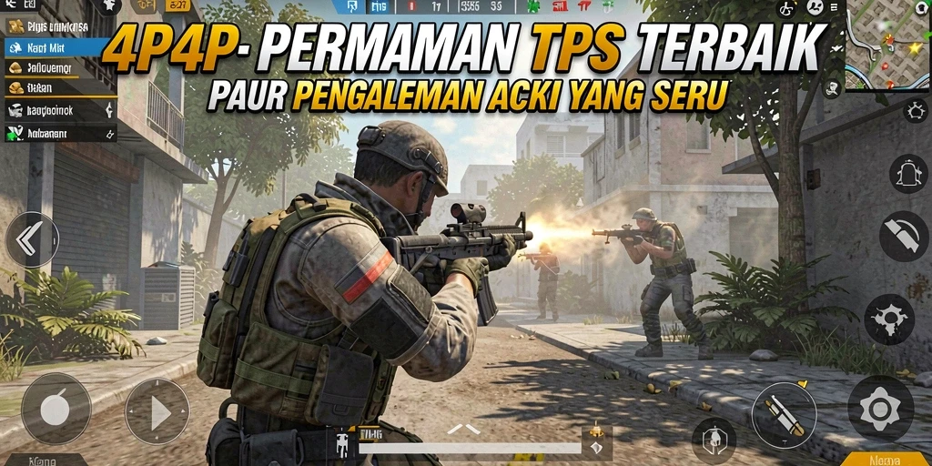 Tampilan gameplay seru dalam 4P4P dengan aksi menegangkan.