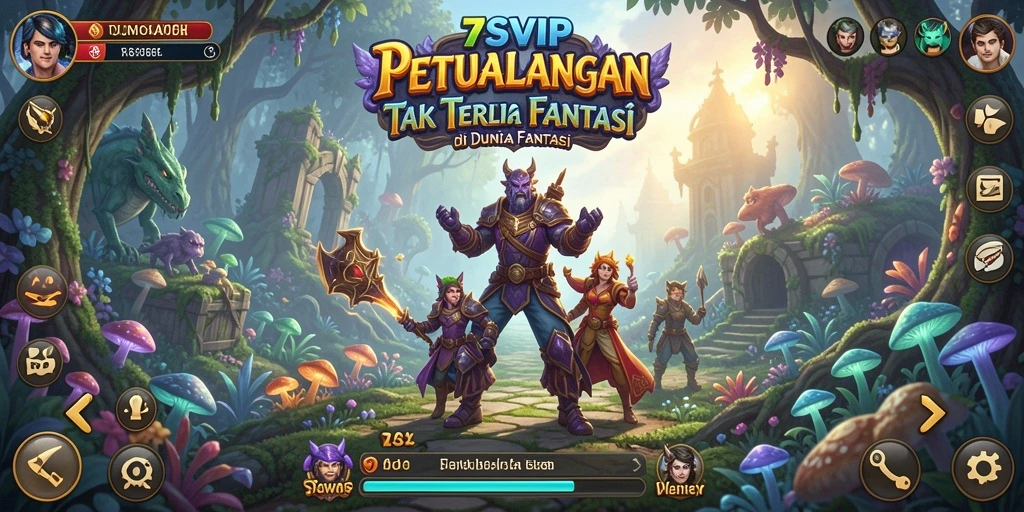 Tampilan gameplay seru 7SVIP dengan tantangan Adventure yang mendebarkan.