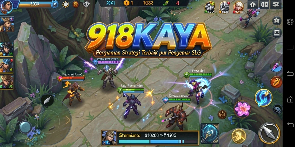 Tangkapan layar gameplay <strong>918KAYA</strong> yang menunjukkan pertempuran strategi yang intens.