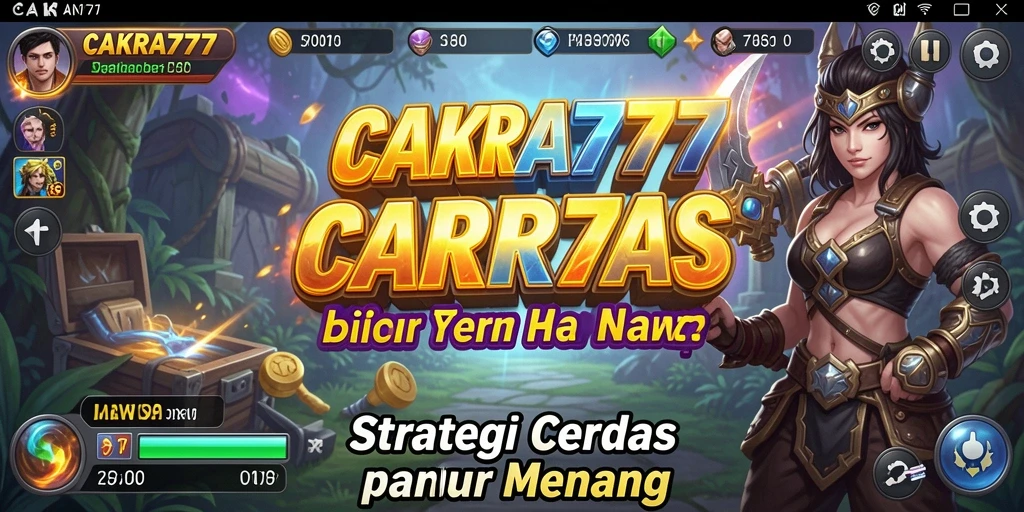 Tangkapan layar utama CAKRA777 menampilkan visual gameplay strategi yang intens.