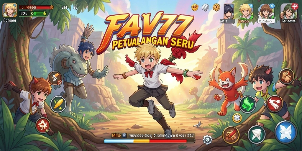 Tampilan dinamis dari gameplay seru FAV77 yang penuh aksi.