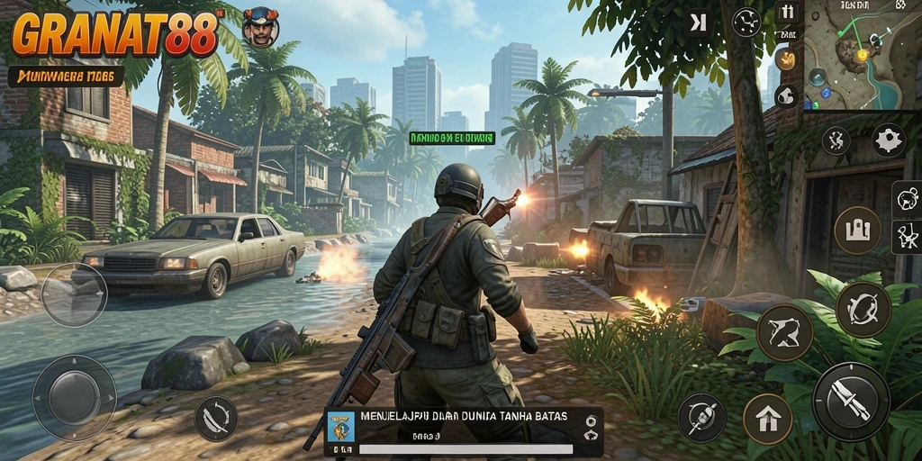 Tampilan gameplay menarik dari GRANAT88 yang penuh petualangan Open World.