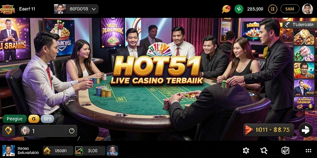 Tampilan gameplay menarik dari aplikasi Live Casino HOT51.
