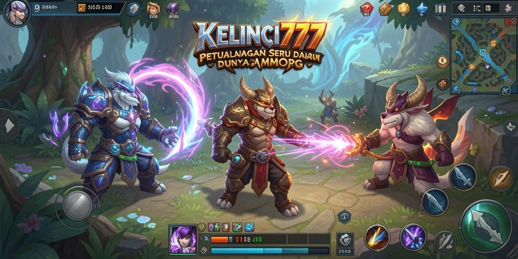 Tampilan gameplay seru KELINCI777 di dunia MMORPG.