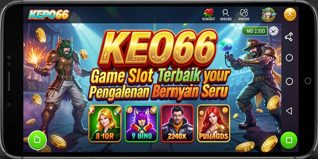 Screenshot KEPO66 menunjukkan gameplay Slot yang mendebarkan dan penuh warna.