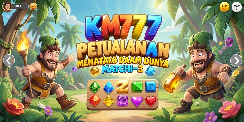 Tangkapan layar utama dari gameplay <strong>KM777</strong> yang penuh warna dan seru.