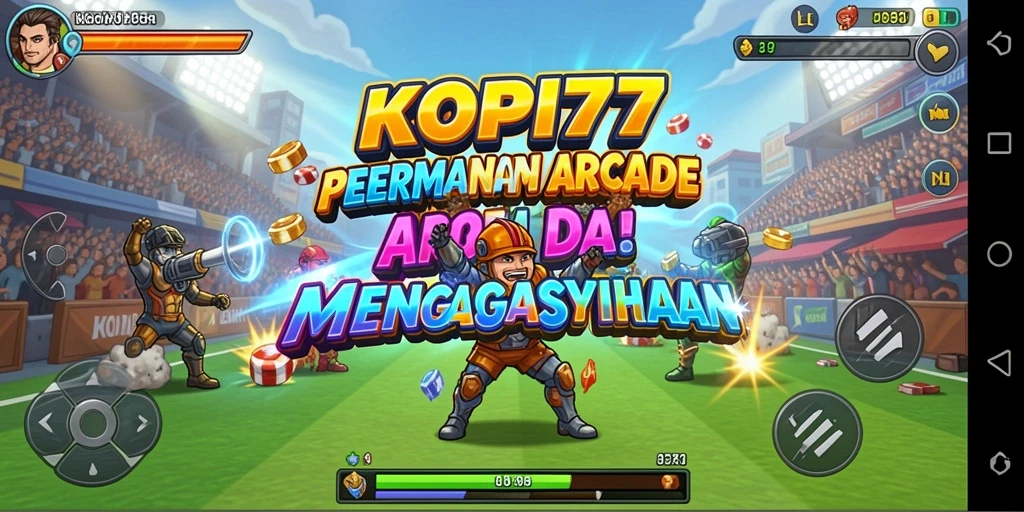 Screenshot gameplay KOPI77 yang penuh aksi dan warna.