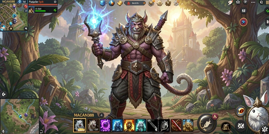 Tampilan gameplay utama MACAN388 dengan aksi seru dan grafis menawan.