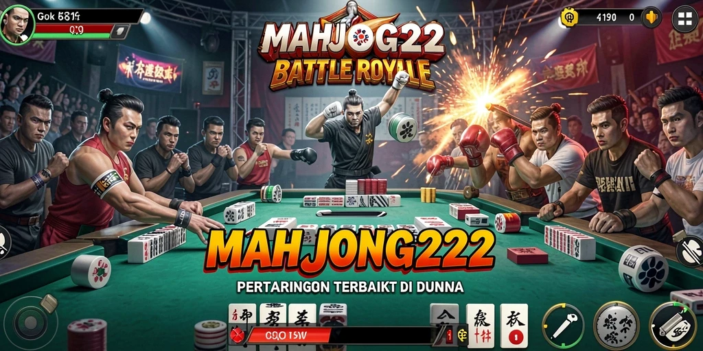 Tampilan yang mendebarkan dari gameplay MAHJONG222 saat bertarung di arena.