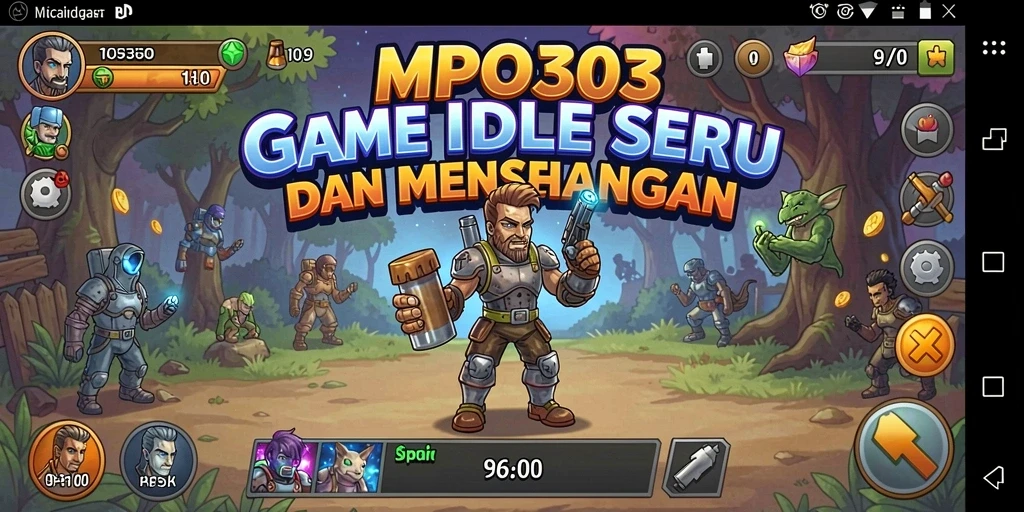 Tangkapan layar MPO303 menampilkan karakter dalam gameplay Idle yang menarik.