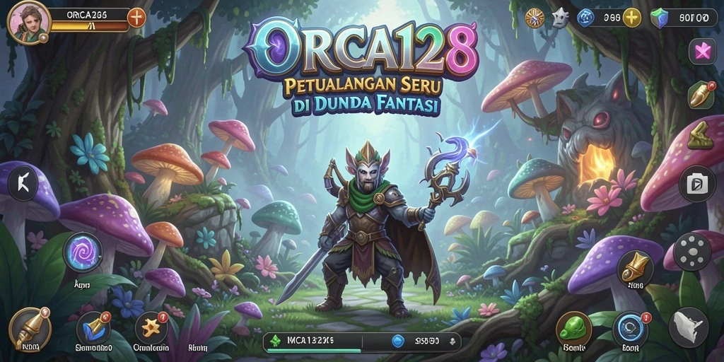 Tampilan gameplay ORCA128 yang memukau dan penuh petualangan.