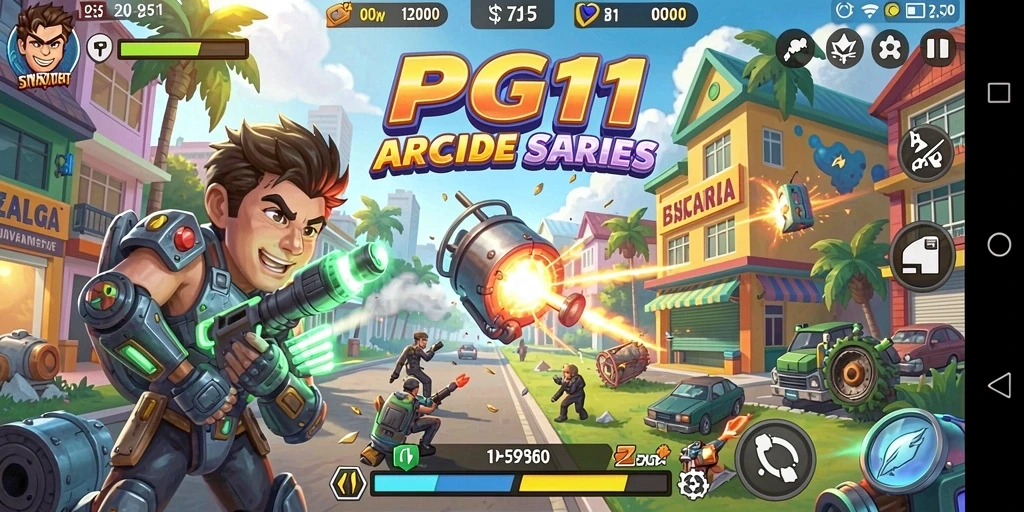 Screenshot PG11 yang menunjukkan gameplay seru dan menantang.