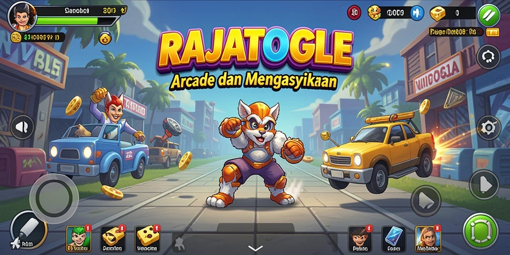 Tangkapan layar utama menunjukkan gameplay <strong>RAJATOGEL</strong> yang penuh aksi.