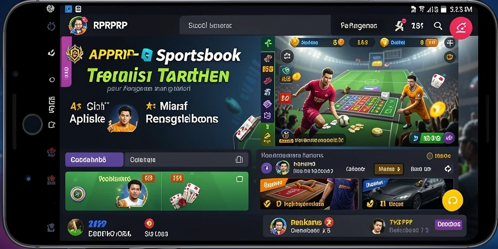 Tampilan utama RPRPRP dengan fitur taruhan olahraga yang menarik.