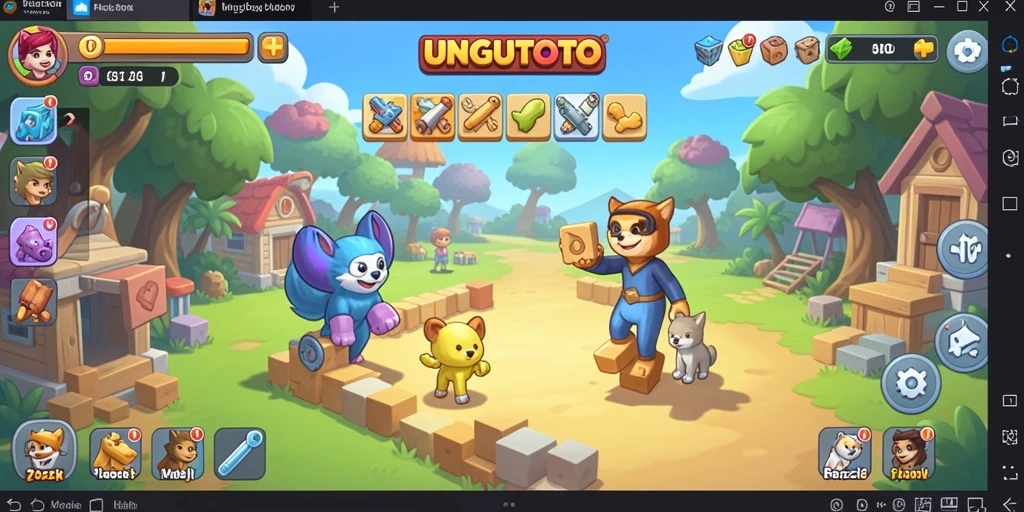 Screenshot permainan UNGUTOTO menampilkan gameplay Puzzle yang seru.