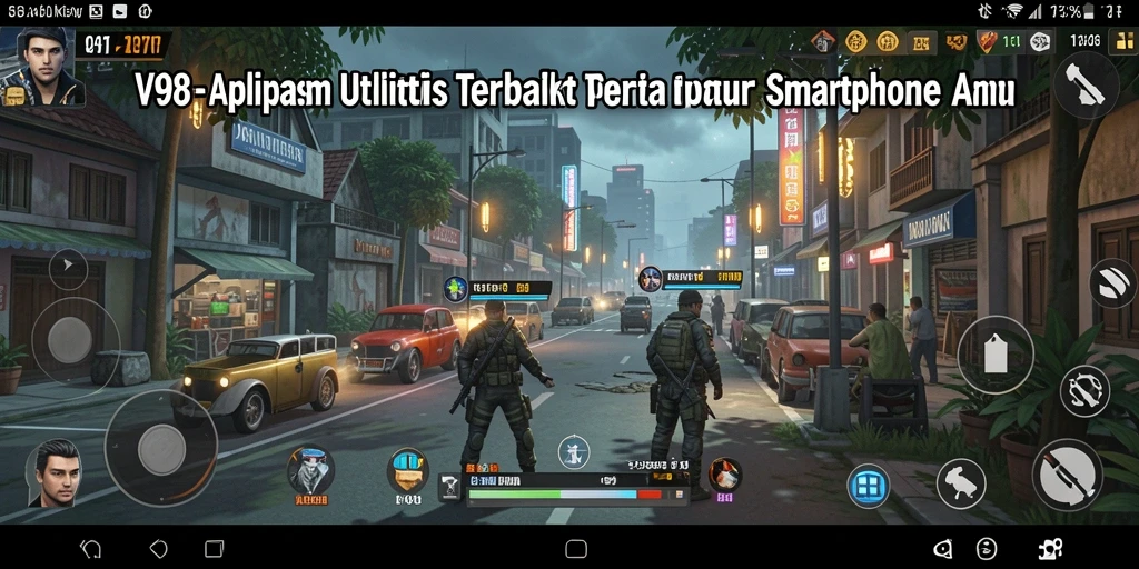 Tampilan screenshot utama V98 menunjukkan antarmuka pengguna yang intuitif.