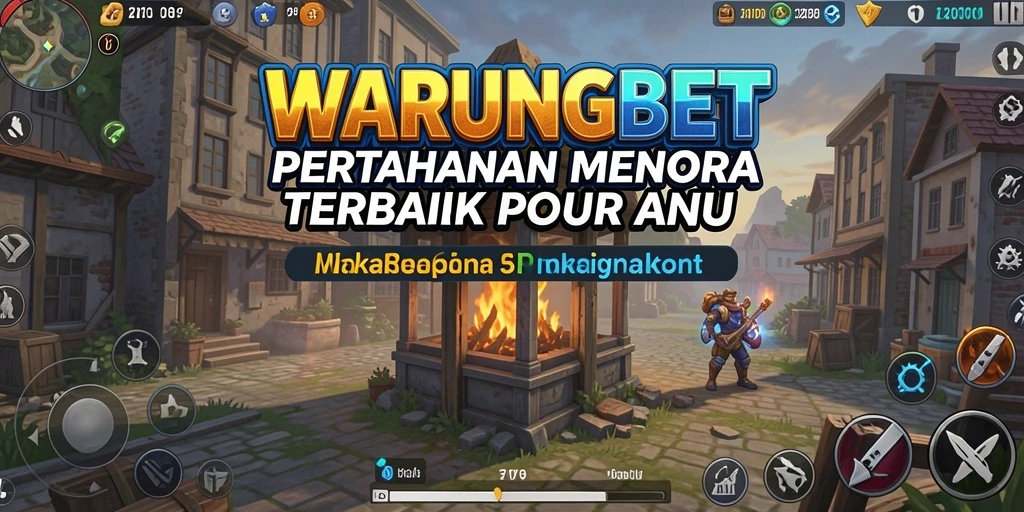 Tampilan gameplay menara pertahanan yang menegangkan di WARUNGBET.