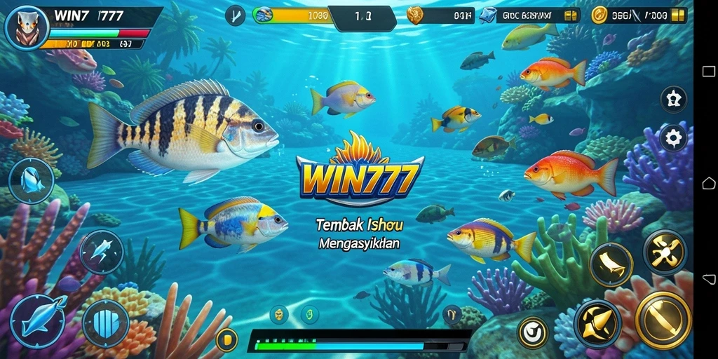 Gameplay seru WIN777 dengan banyak ikan yang menunggu untuk ditangkap.