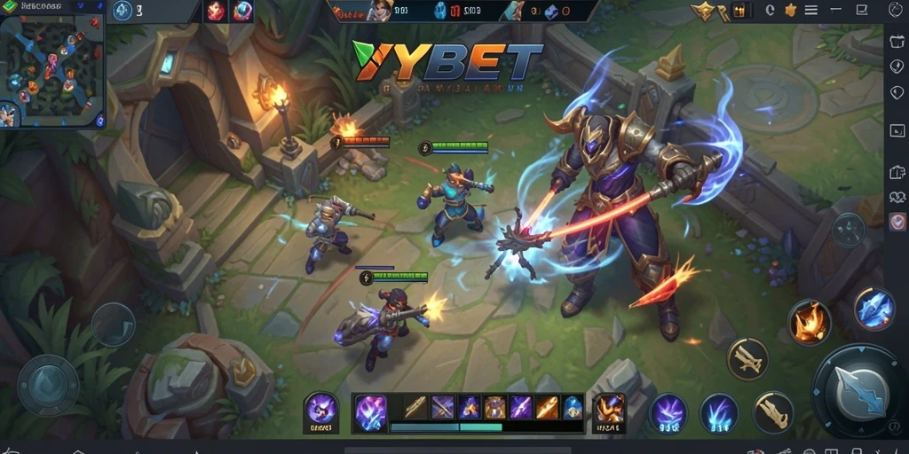 Tangkapan layar dari gameplay seru YYBET di arena pertempuran.