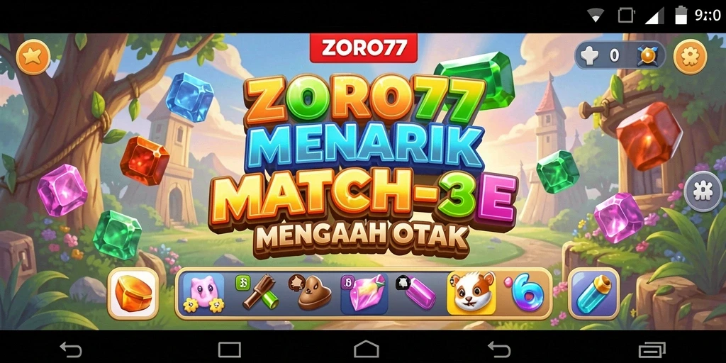 Gameplay ZORO77 dengan grafis cerah dan animasi yang menarik.